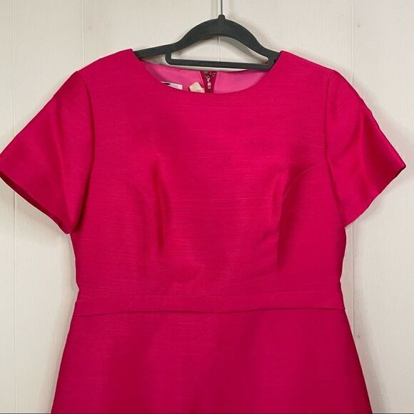 Vintage Jennifer’s Hot Pink Structured Silk and Wool Blend Dress - Picture 2 of 7